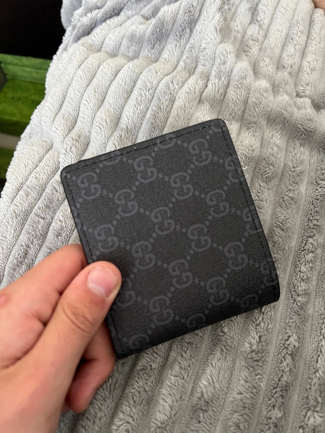 Svart/beige tiger plånbok  - 4