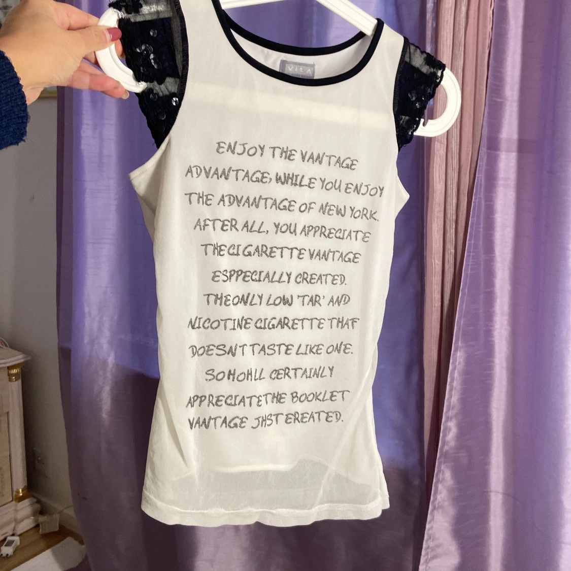 Vit svart unik tröja vintage - 3