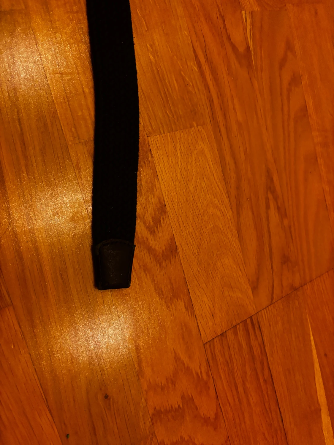 Svart flätat bälte med metallspänne - 2