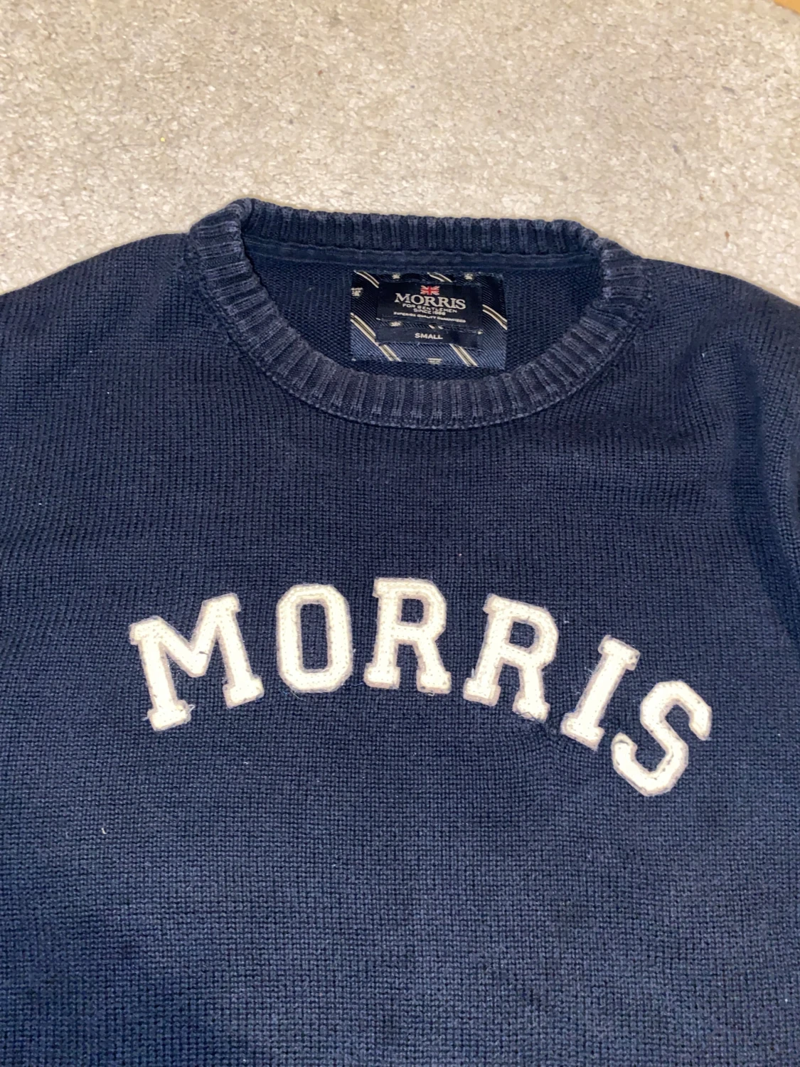 Mörkblå stickad tröja Morris S - 2