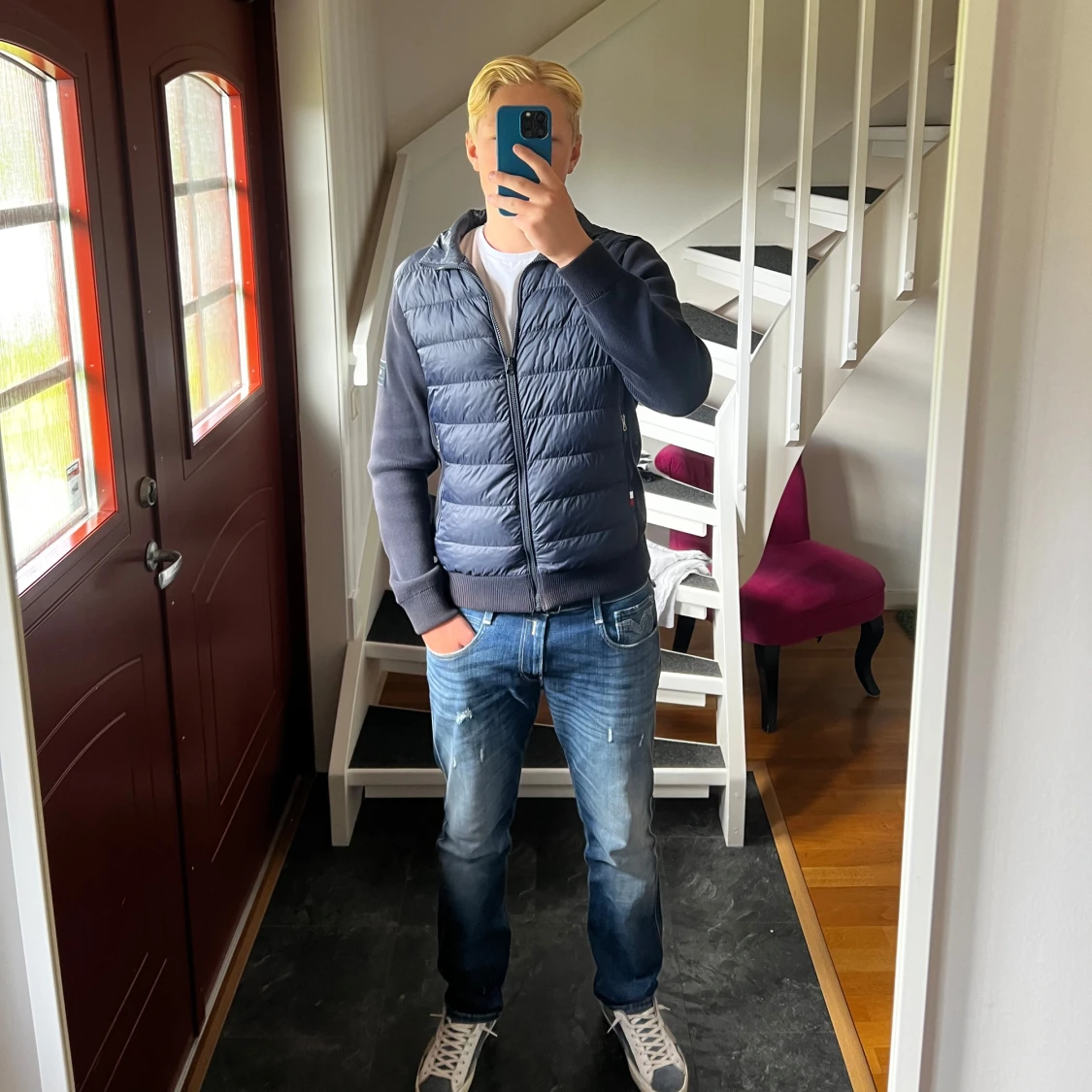 Mörkblå cardigan Tommy Hilfiger S/M