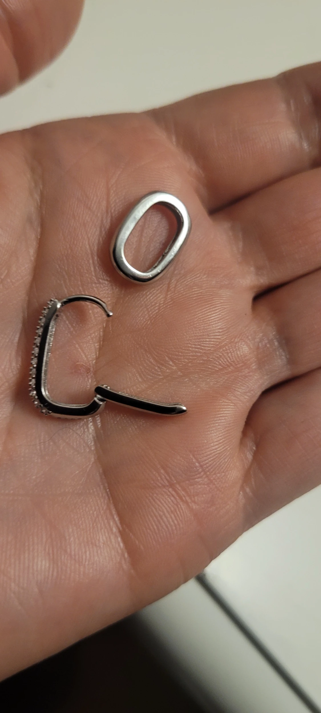  Helt nya silver 925 örhängen med glittriga stenar - 3