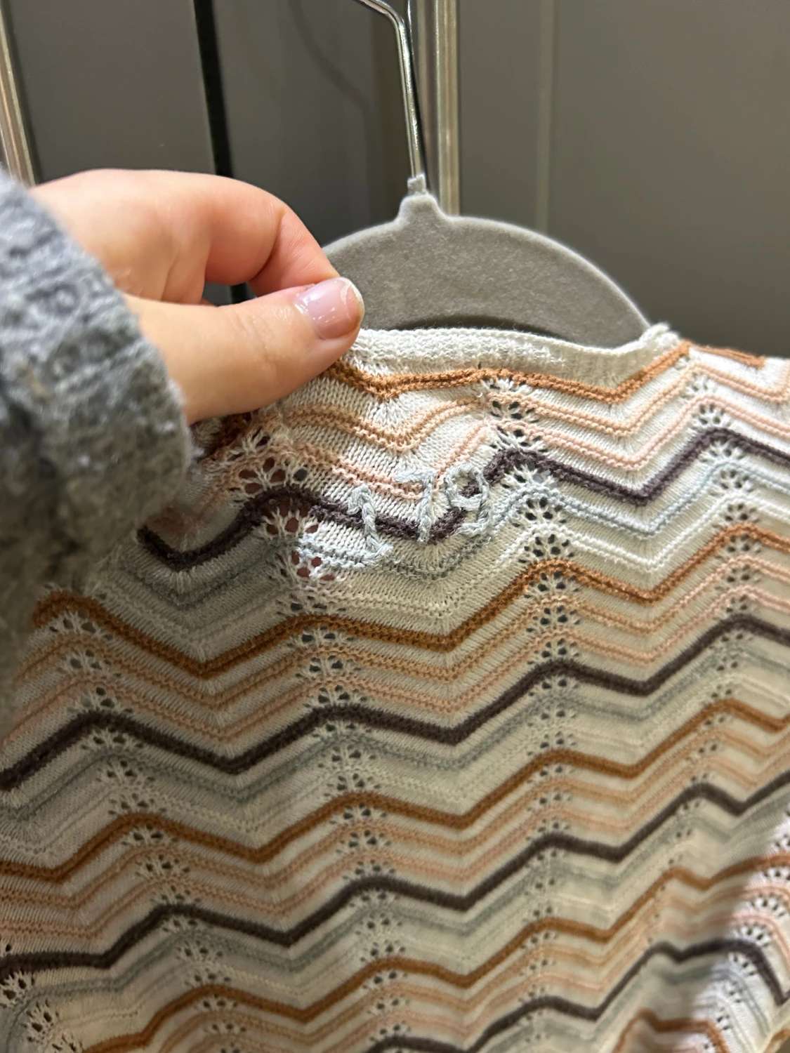 Odd Molly beige mönstrad kofta med bälte - 4