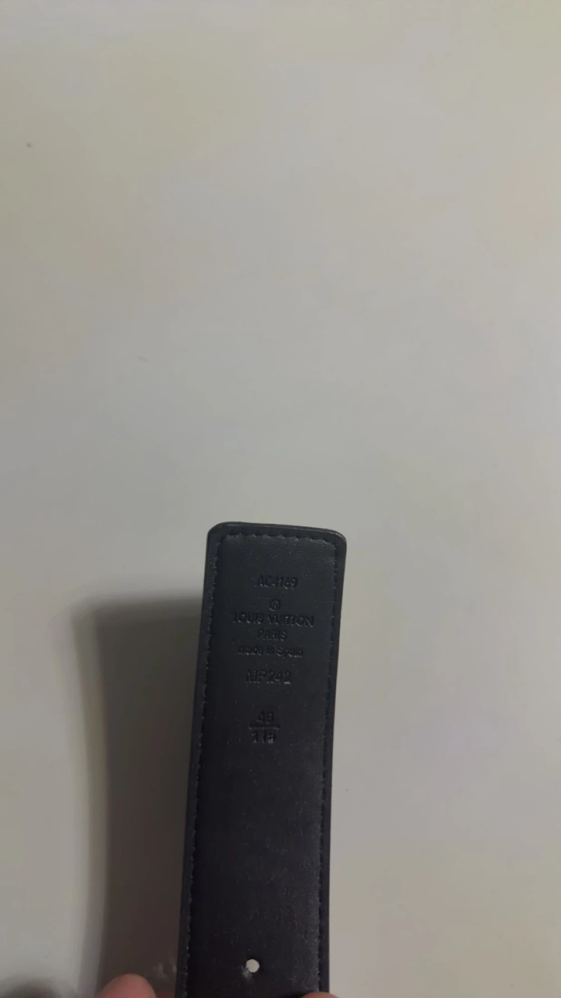 Svart Louis Vuitton skärp med guldspänne - 3