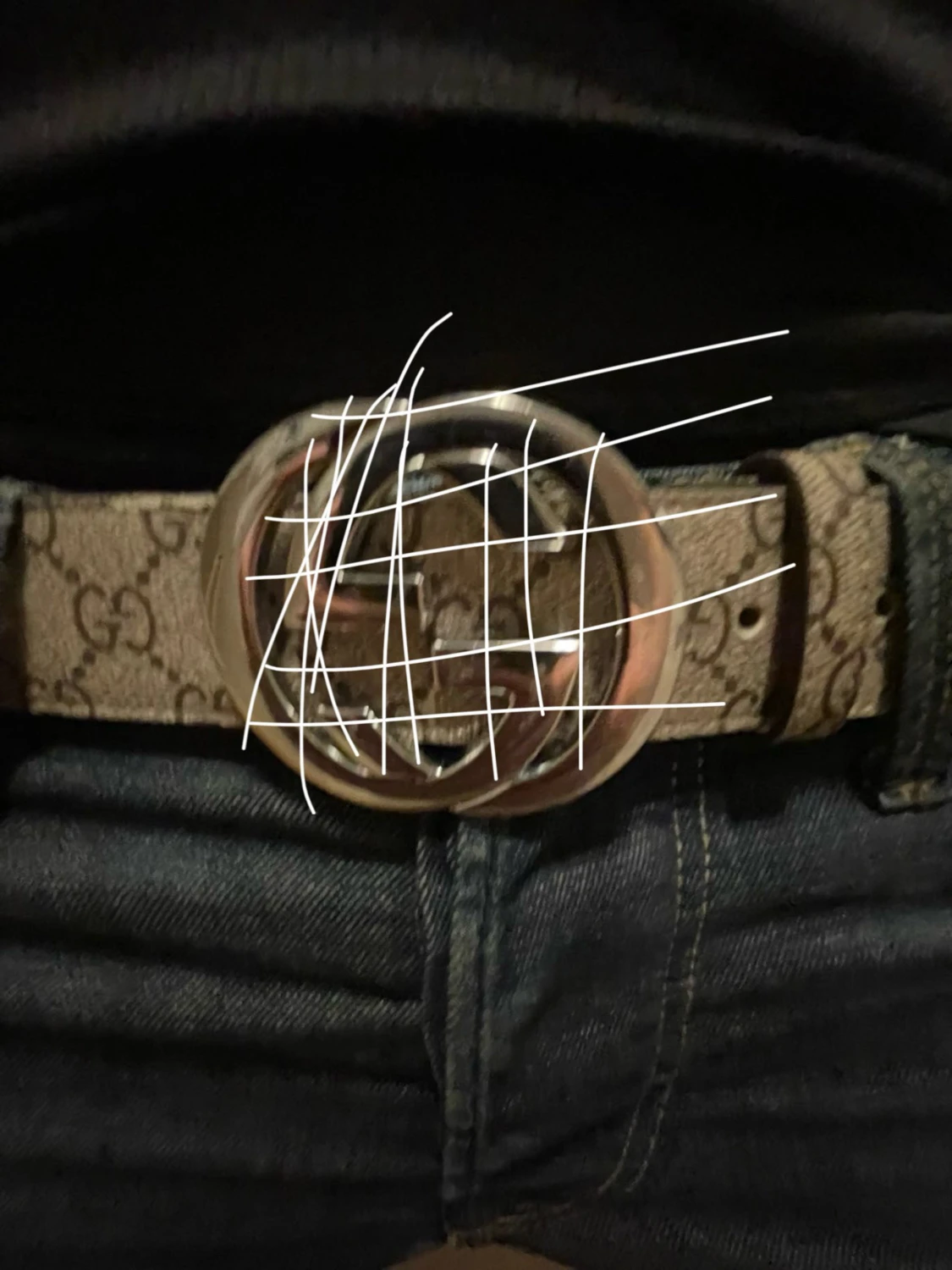 Beige Märkes Bälte - 1