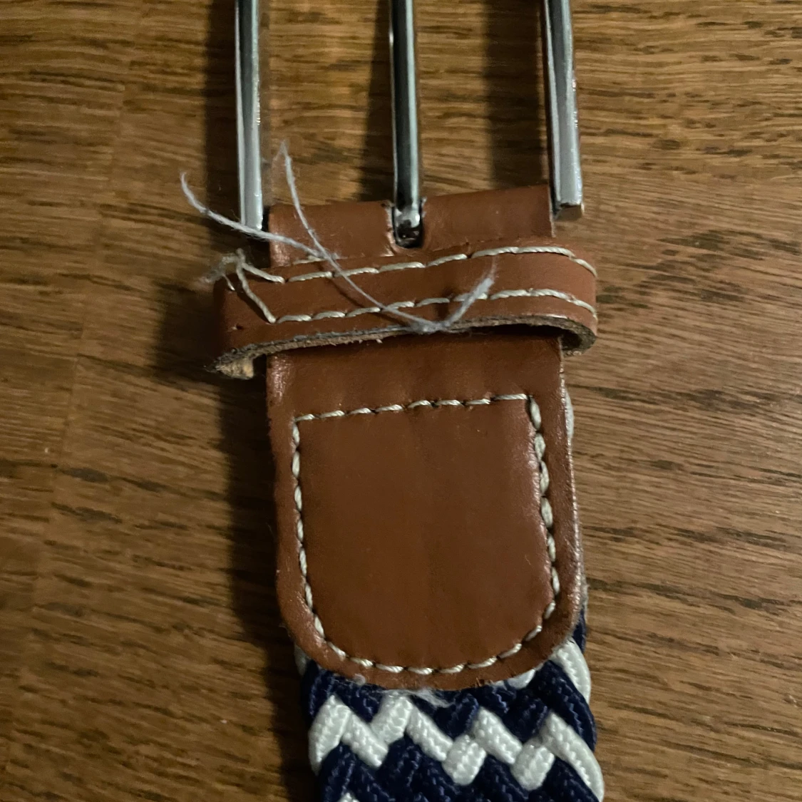 Blå vit grich bälte 110 cm - 2