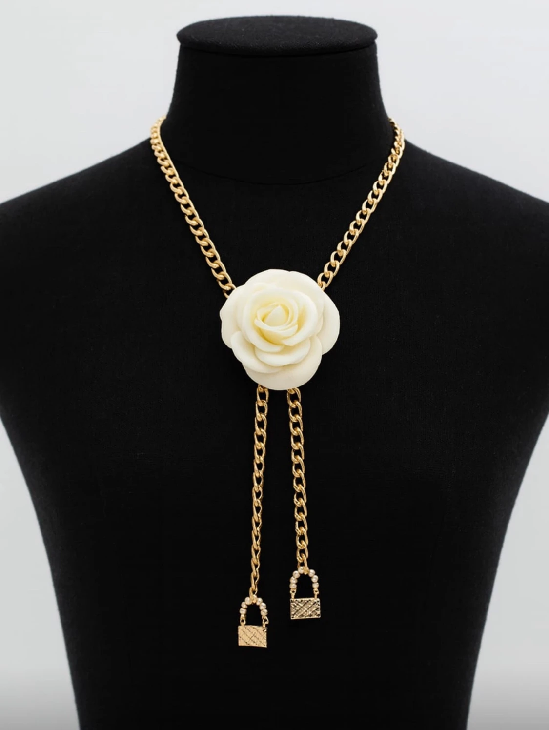 Camellia belt and necklace