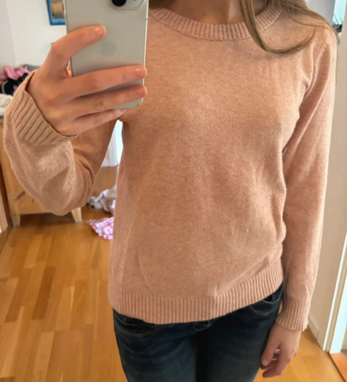 Ljusrosa stickad tröja från Vila