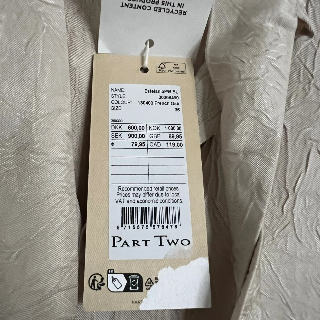 Kortärmad blus part two s/36 - 3