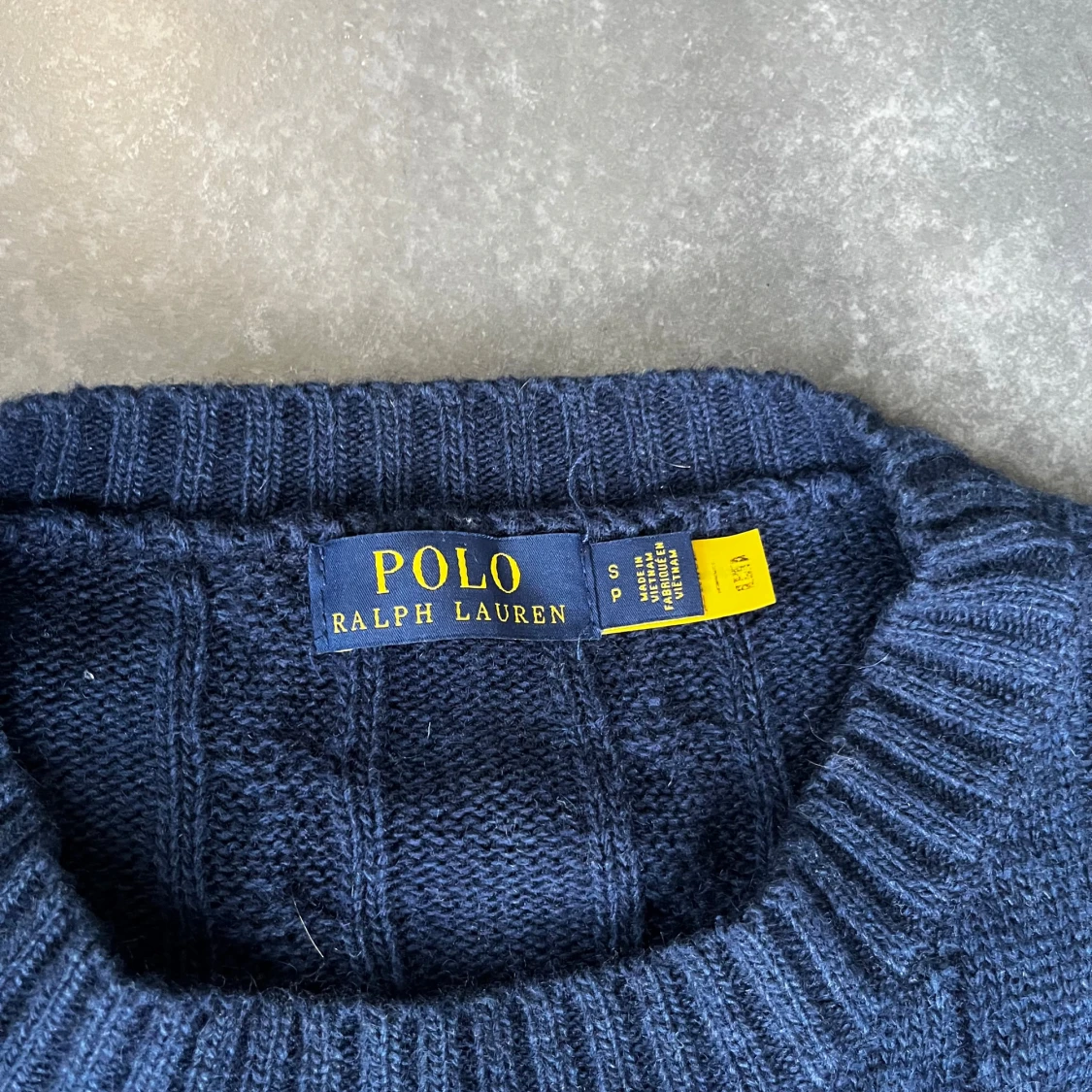 Marinblå kabelstickad tröja Polo Ralph Lauren - 2