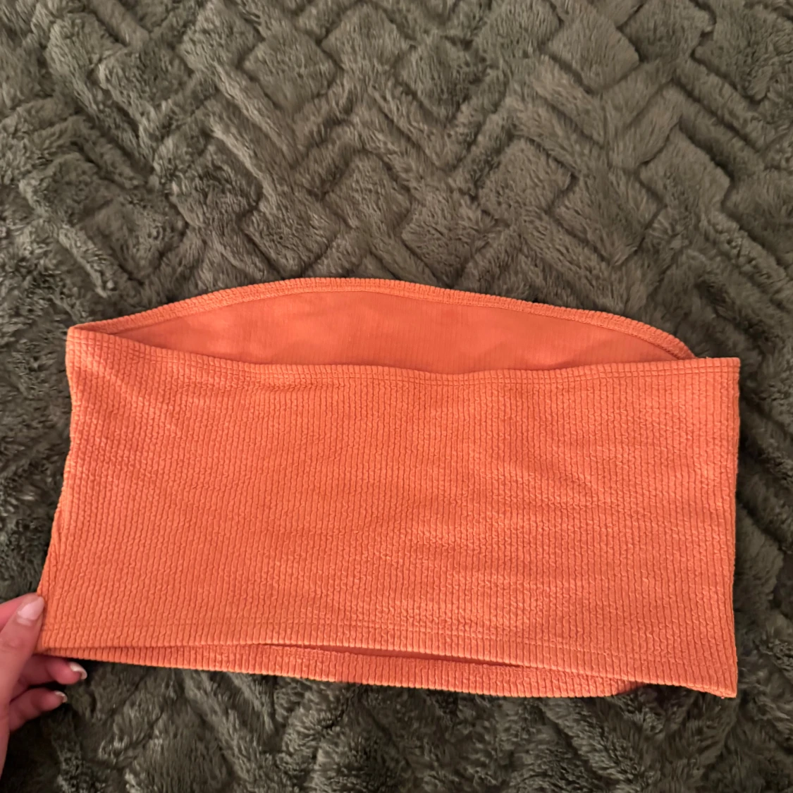 Orange bandeau tubtopp från H&M - 1