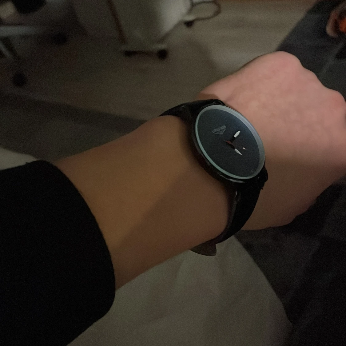 Longines svart klocka med blå urtavla - 3