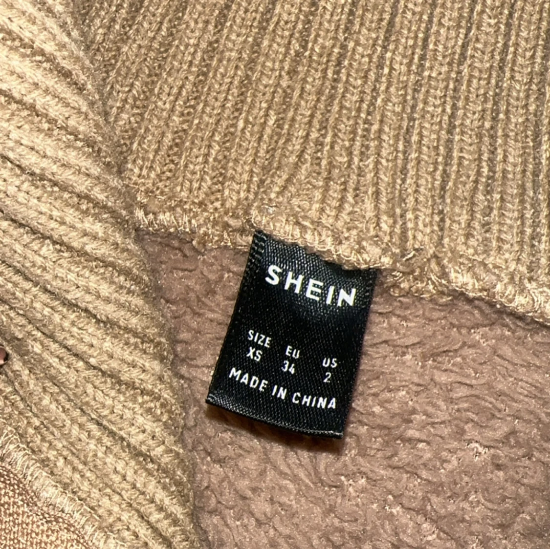 Beige teddyjacka från SHEIN XS - 2