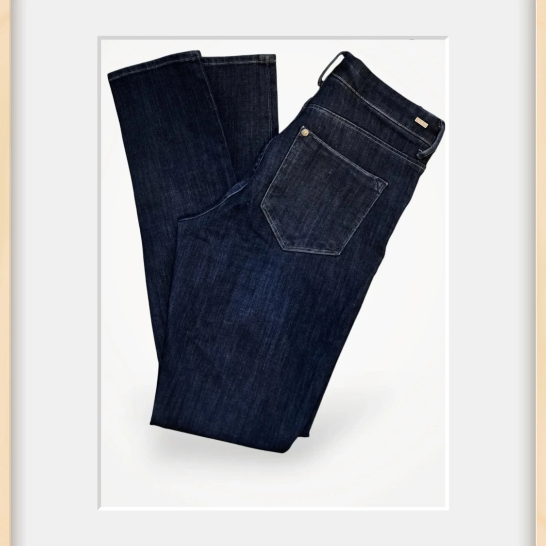 Mörkblå skinny jeans H&M high waist