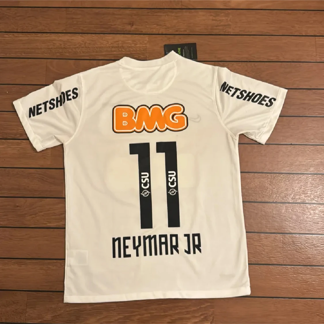 Vit Santos Neymar Jr fotbollströja Nike