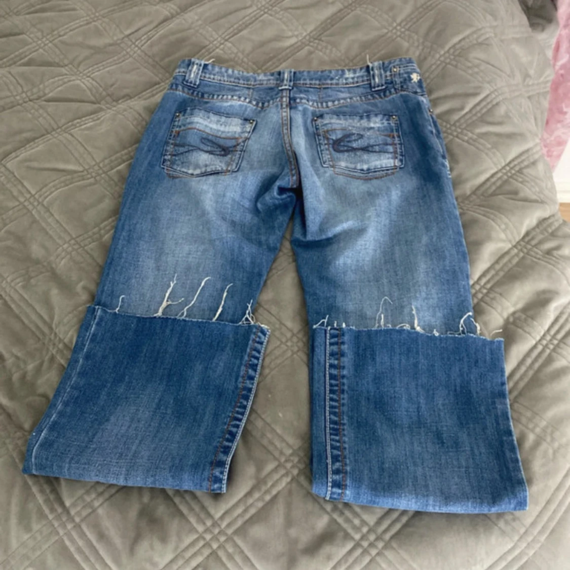 Blåa wide jeans från Chiappetta - 4