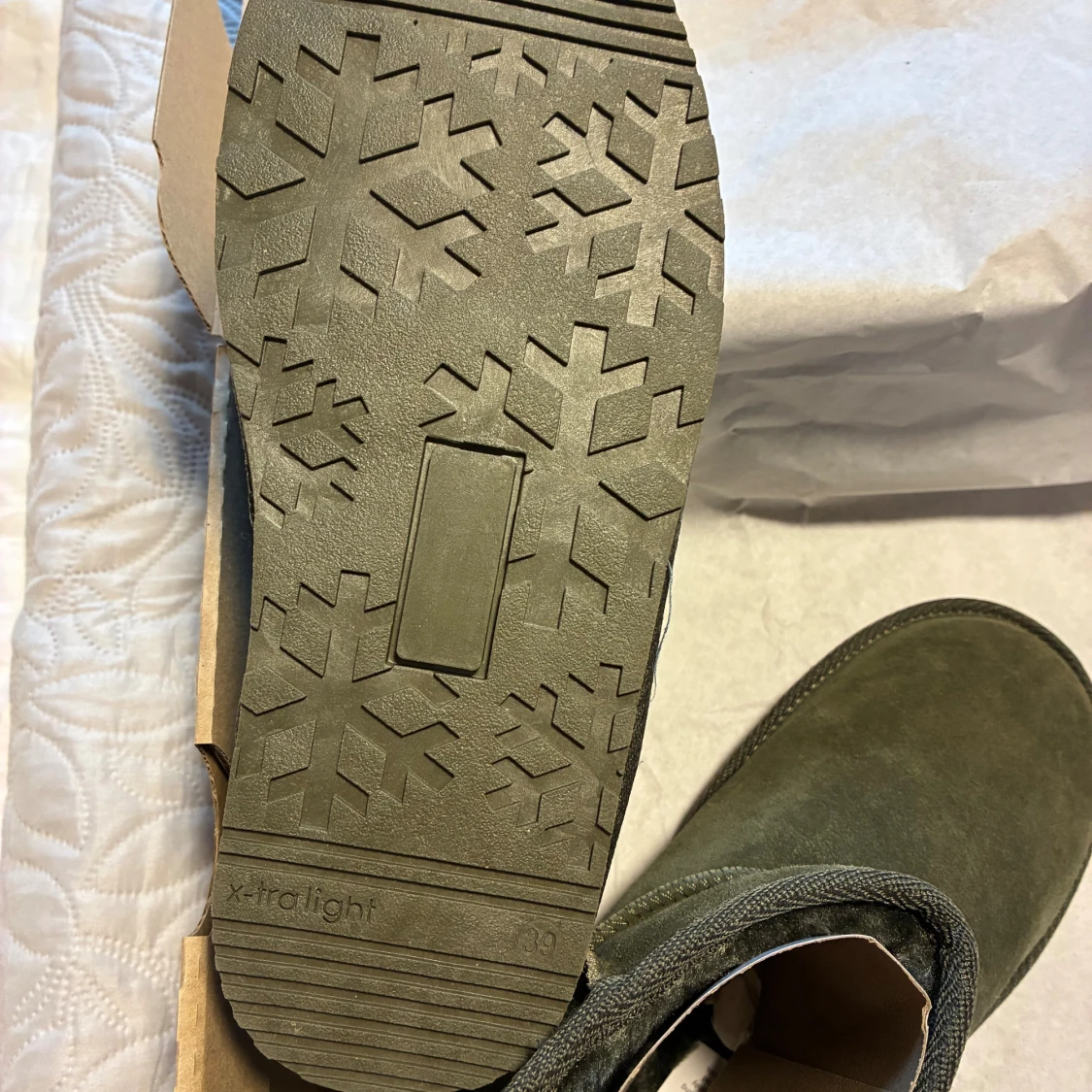 Olivgröna mockaboots med platt sula, Even&Odd - 3