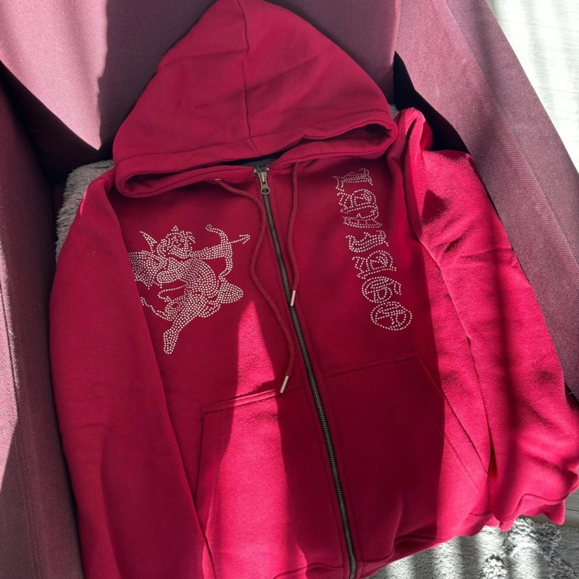 Vin röd laviago hoodie  - 2