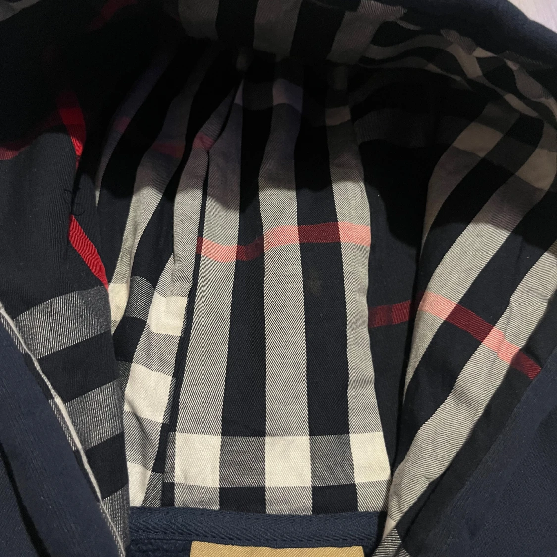 Marinblå Burberry hoodie med dragkedja - 3