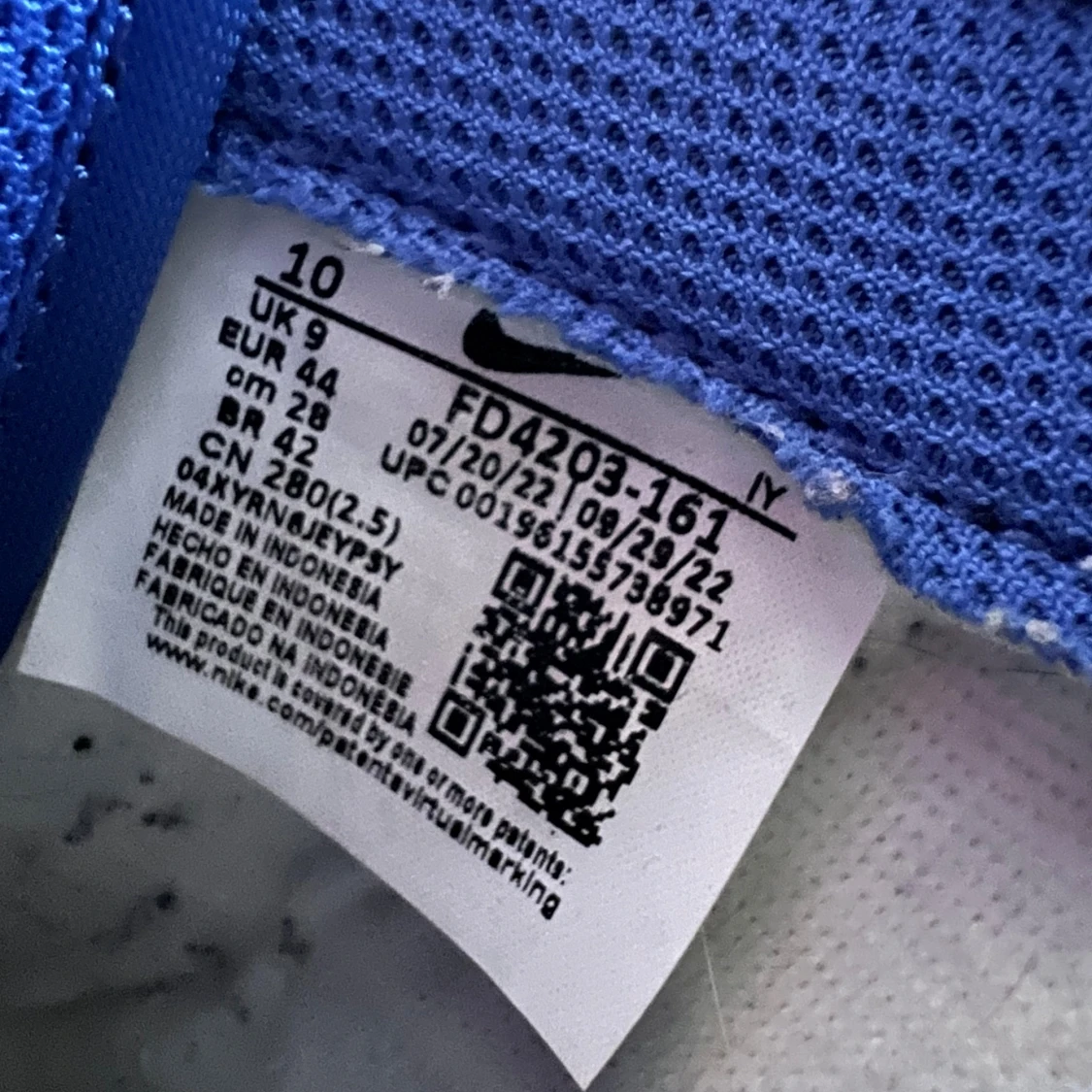 Nike Dunk Low vit/blå/röd - 4