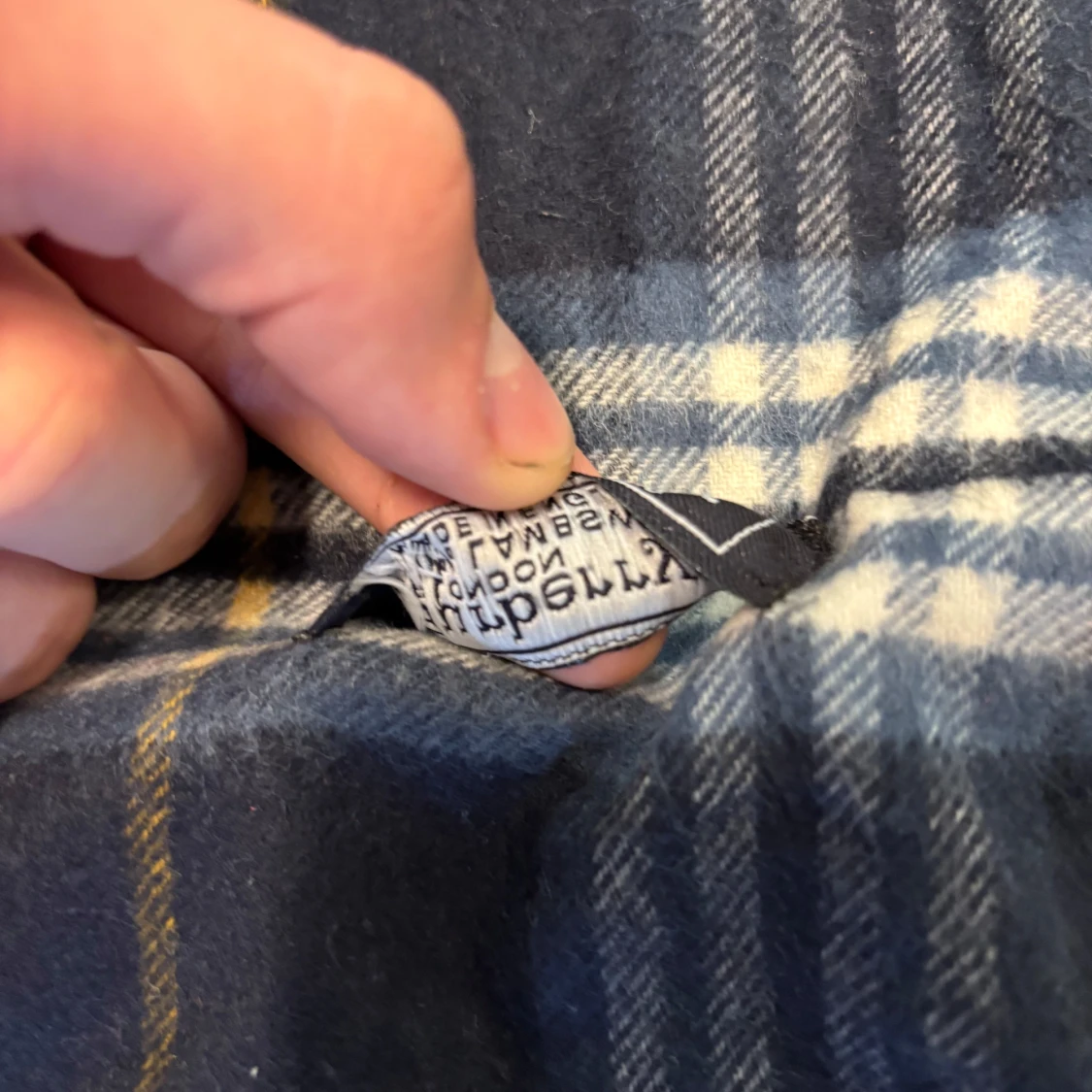 Mörkblå burberry scarf - 2