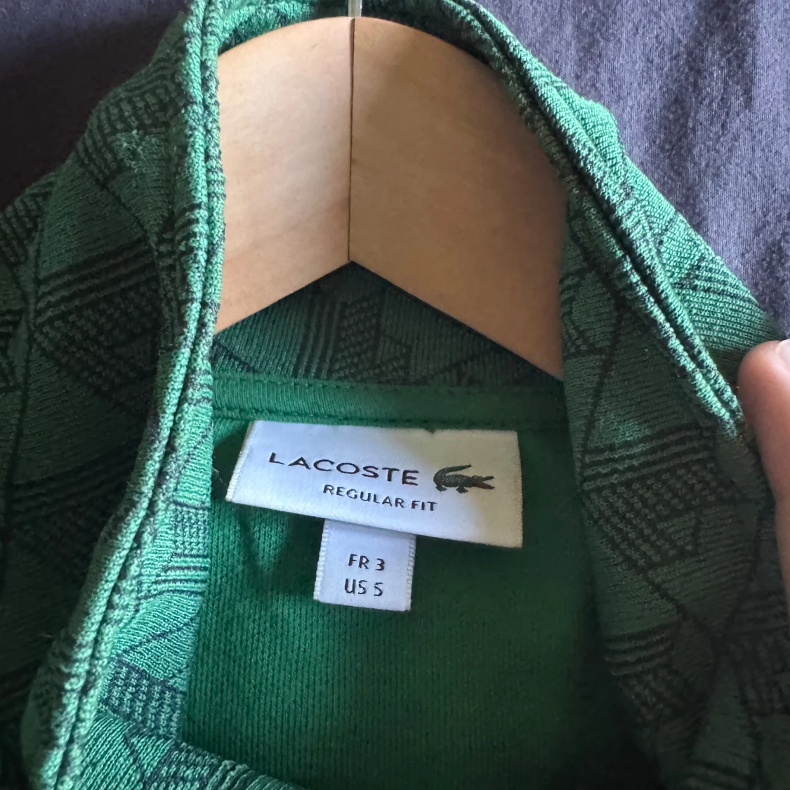 Lacoste zip tröja grön storlek s - 2