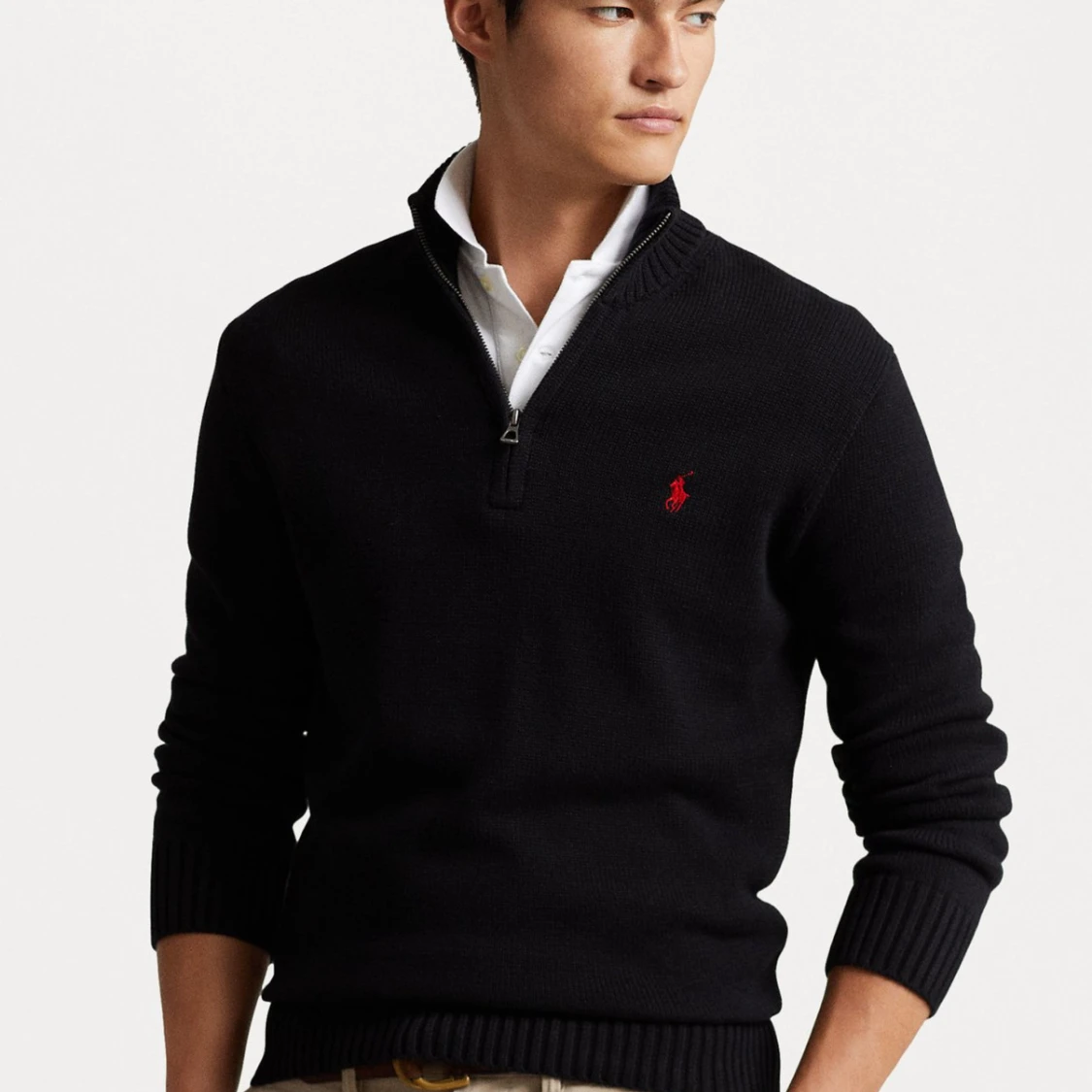 Svart stickad half zip-tröja Polo Ralph Lauren - 1