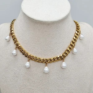 Handgjort halsband  - Material-rostfritt stål, kedjetjocklek-7cm,