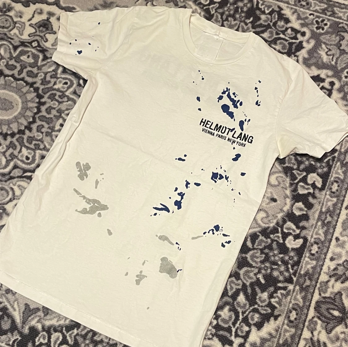 Helmut Lang t-shirt paint splatter