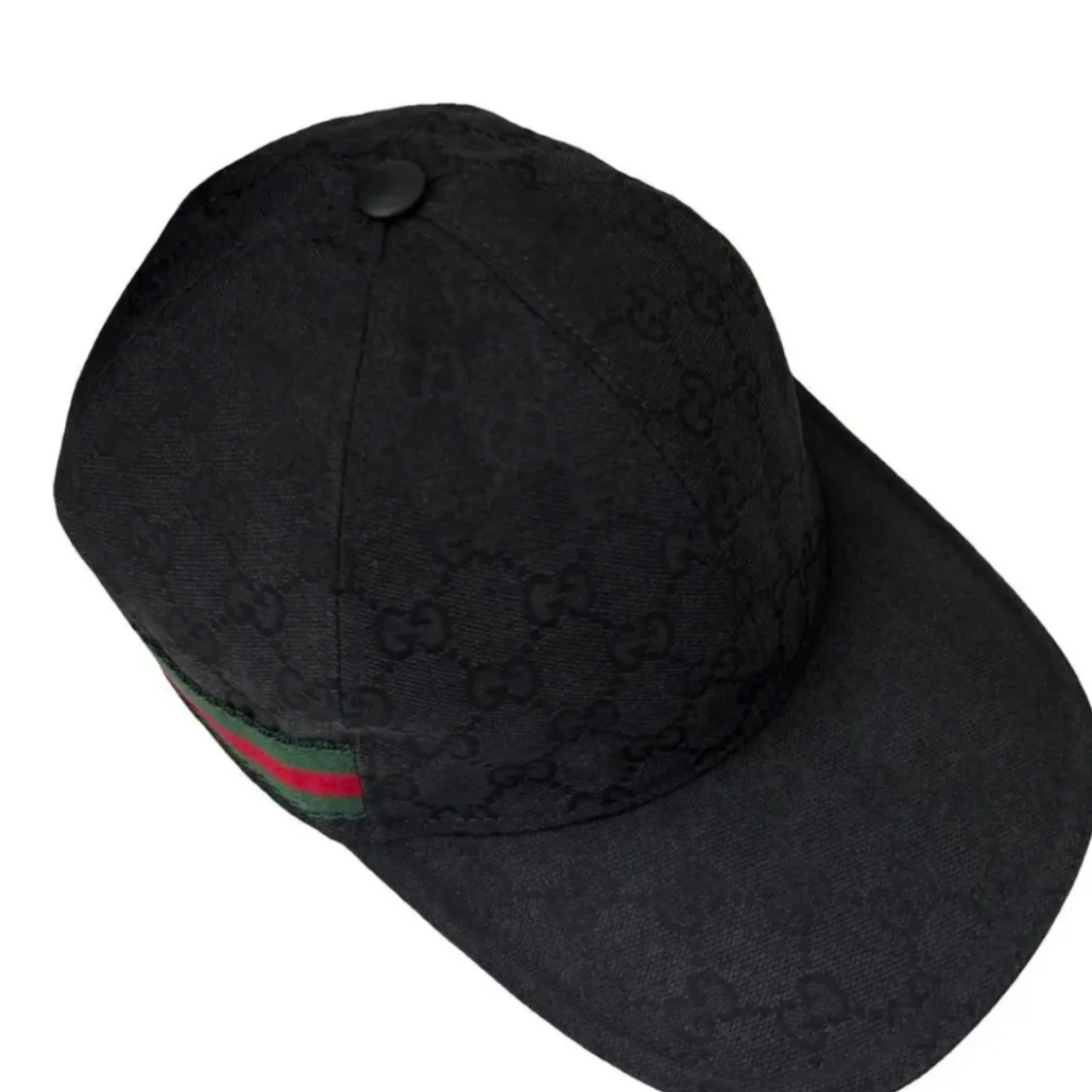 Svart Gucci keps med GG-mönster - 3