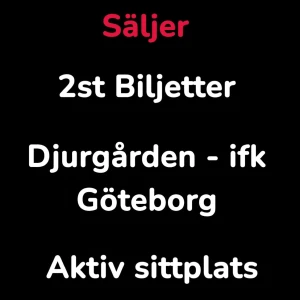 Biljetter dif-ifk Göteborg  - Säljer biljetter dif- ifk Göteborg , aktiv sittplats, kontakta för mer info.