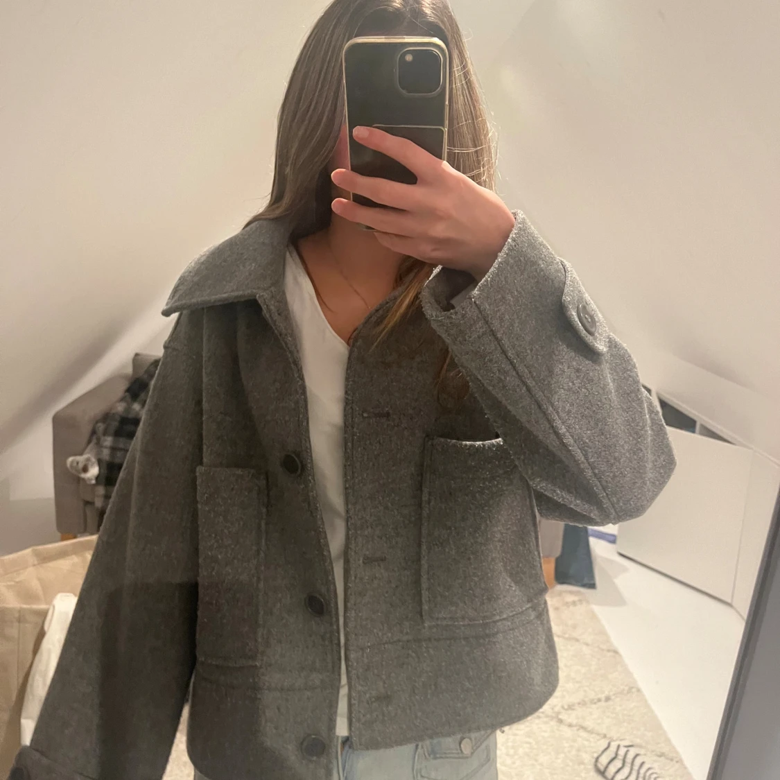 Grå overshirt från Kappahl XS