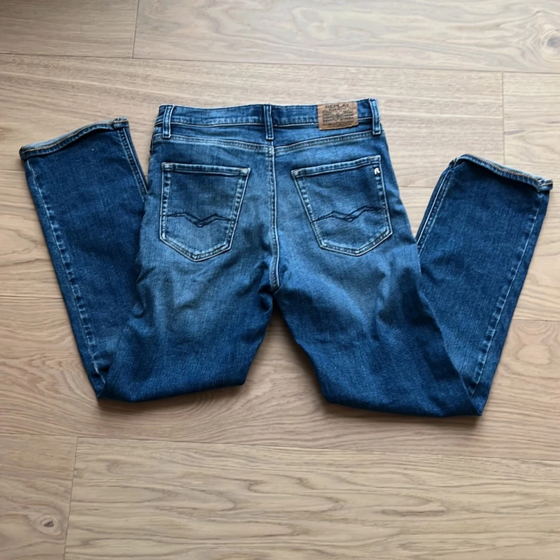 Blå Replay jeans straight fit