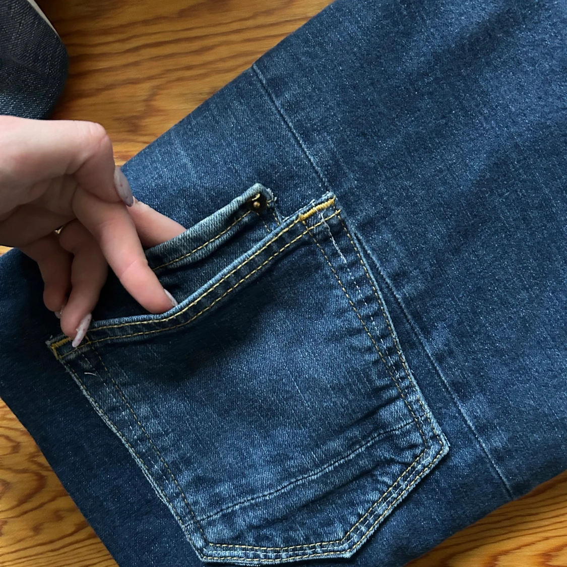 Datorfodral i blått jeansmaterial  - 2