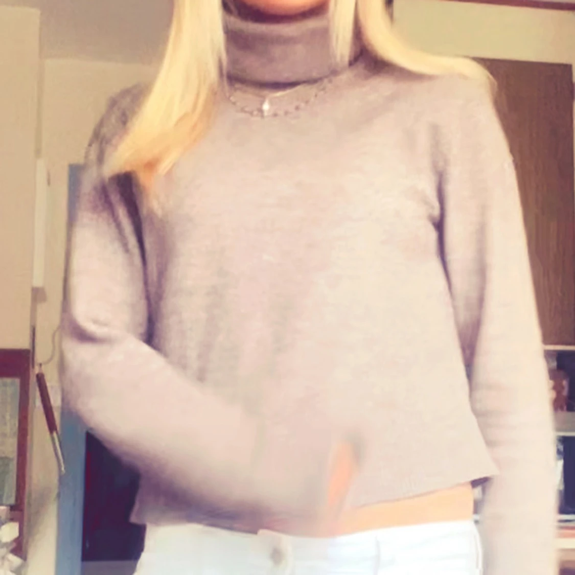 Beige/brun polotröja från Weekday