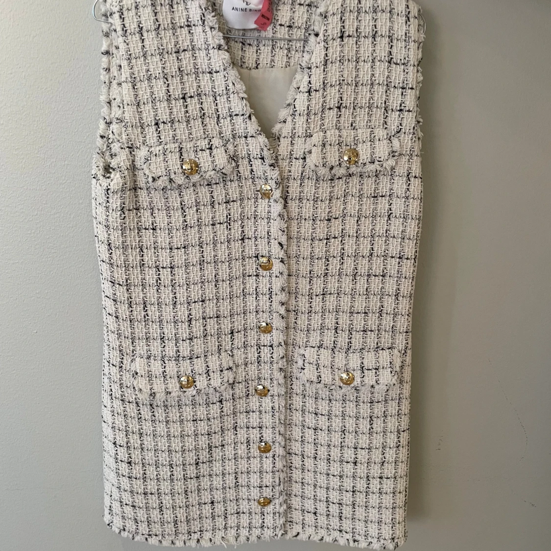 Rutig väst från Anine Bing i bomull