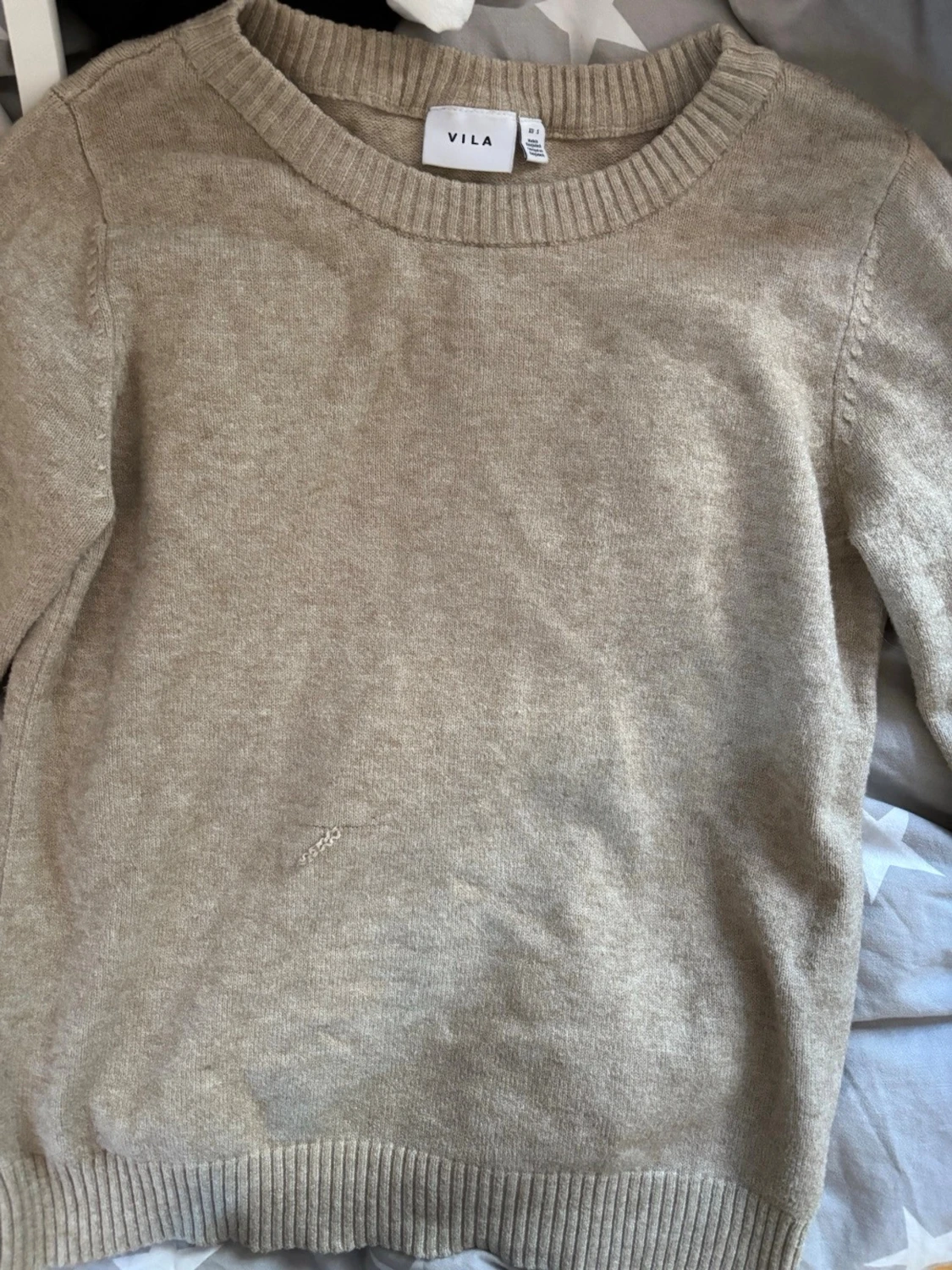 Beige stickad tröja - 2