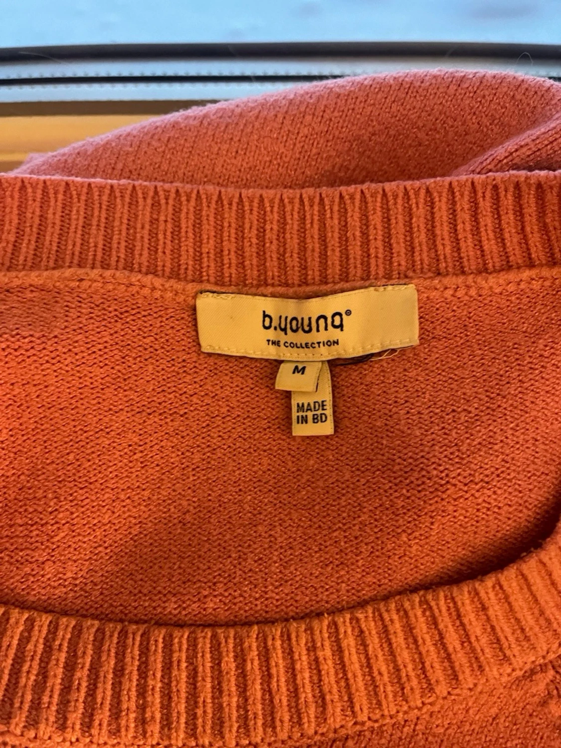 Rosa stickad tröja med kort ärm - 4