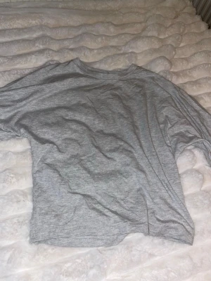 Grå basic t-shirt från 157 - En enkel och stilren grå t-shirt från 157 i storlek M. T-shirten har klassisk rund hals och korta ärmar. Perfekt till alla outfits och gjord i mjukt bomullsmaterial för skön känsla hela dagen.