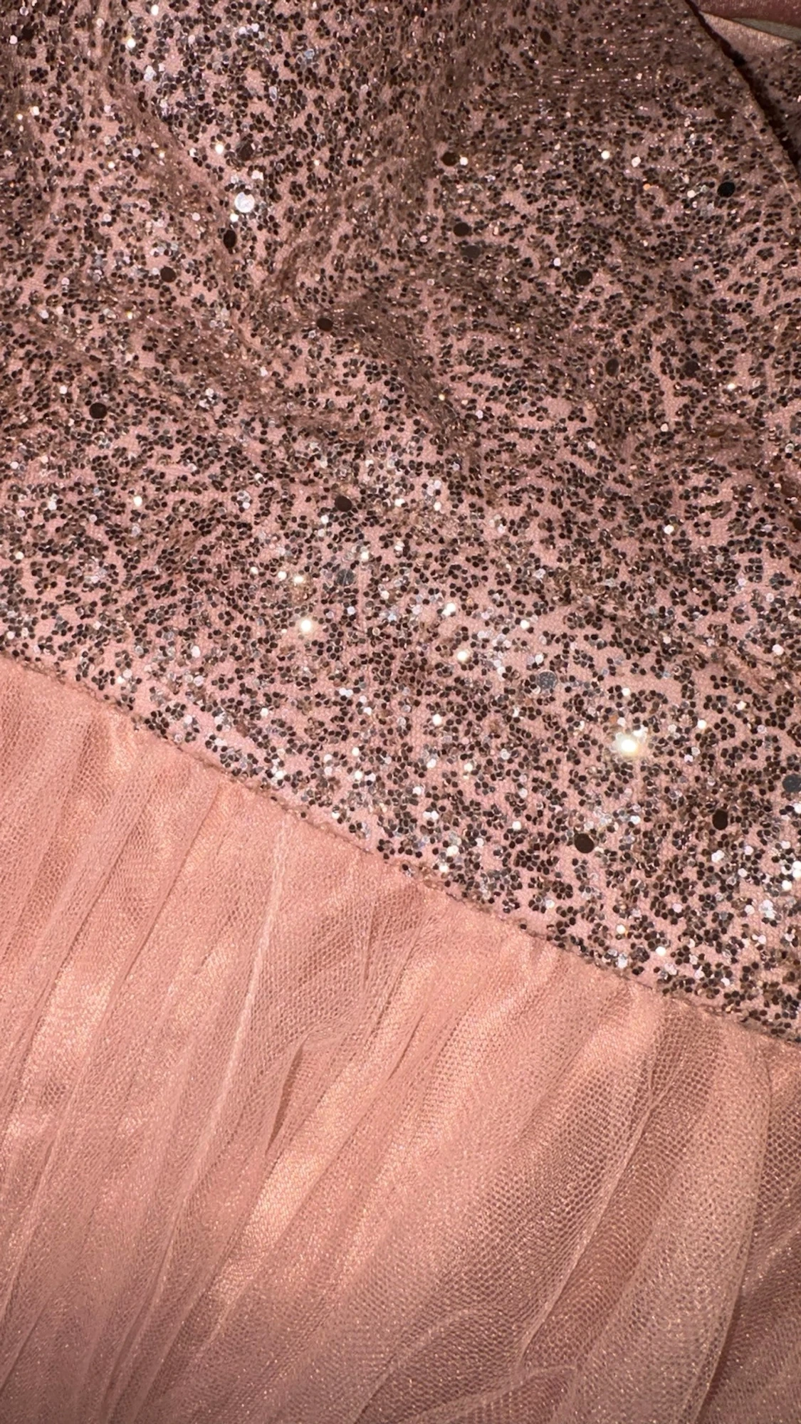 Rosa balklänning med glitter/ paljetter  - 2