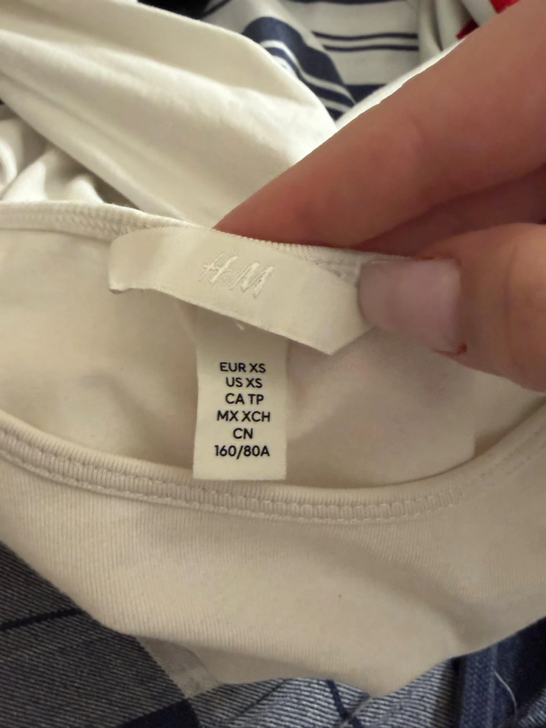 🤍 Vit tajt basic-tröja – H&M 🤍 - 1