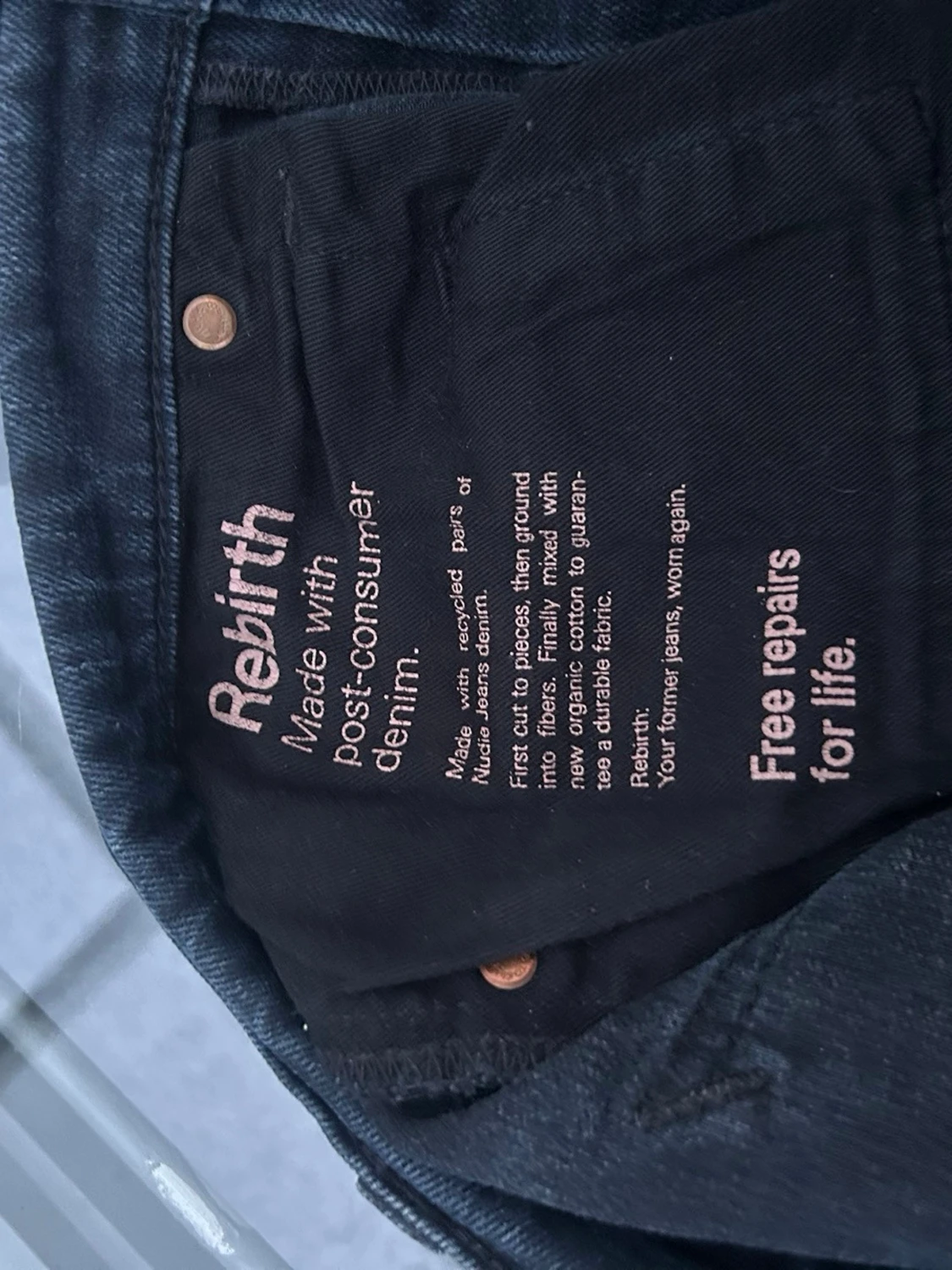 Nudie Jeans Lean Dean – dark raw denim (W32 L32) - 6