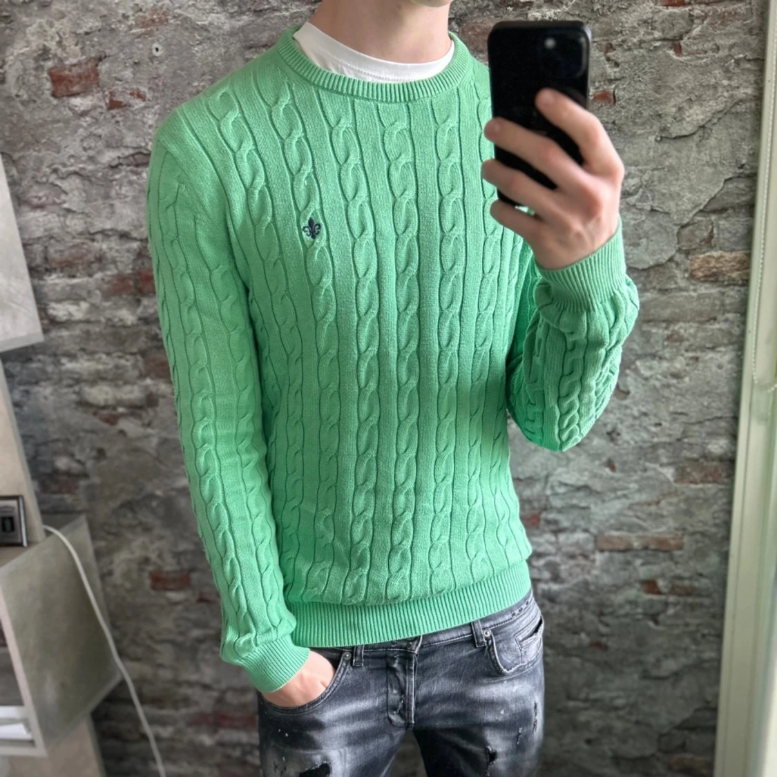 Kabelstickad morris tröja, Pima cotton - 2