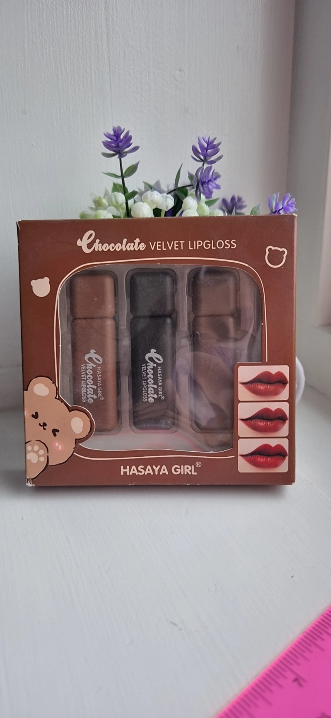 3 pcs Chocolate Velvet Lipgloss set - 4