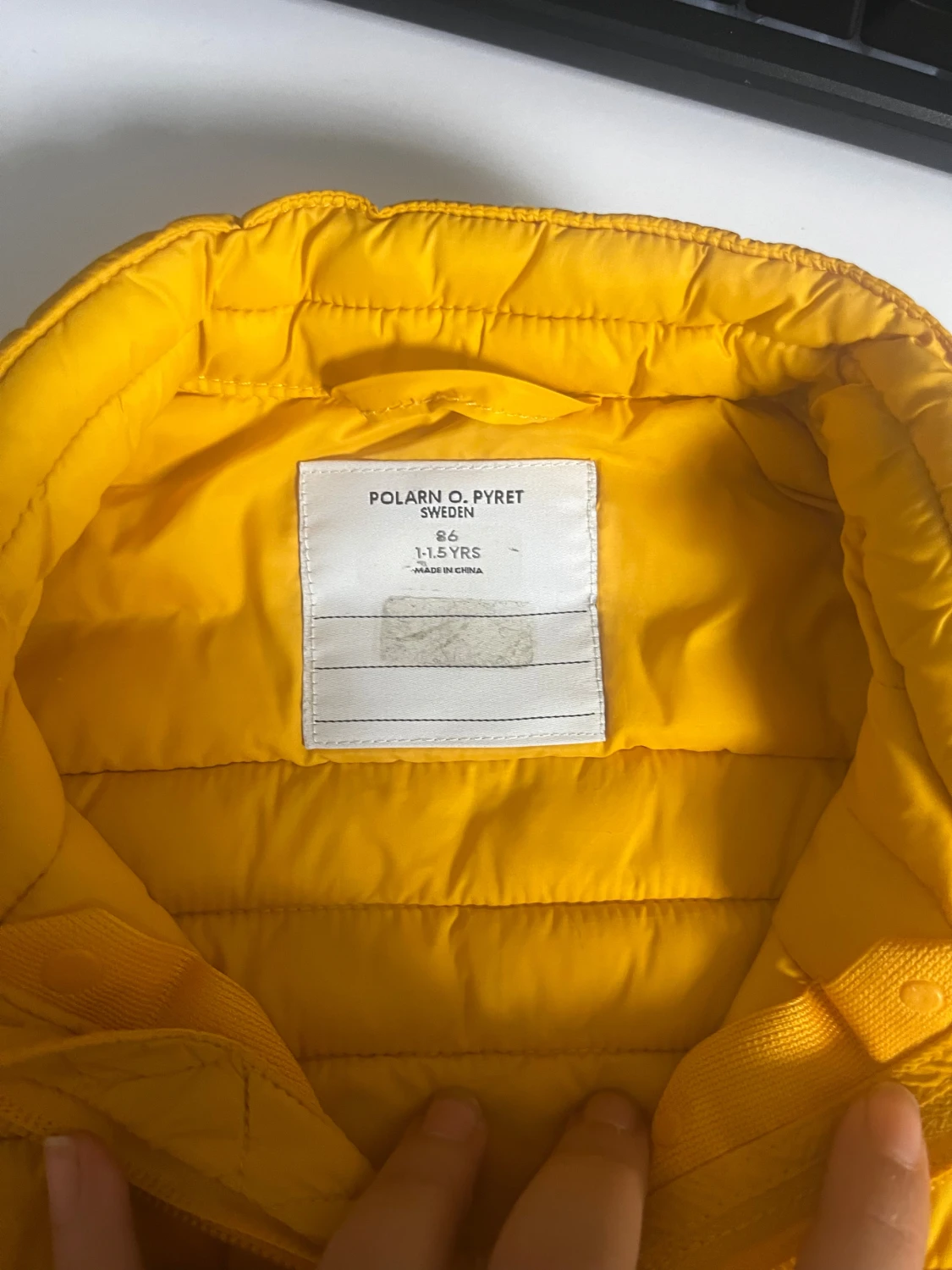 Gul pufferjacka Polarn O. Pyret 86 - 2