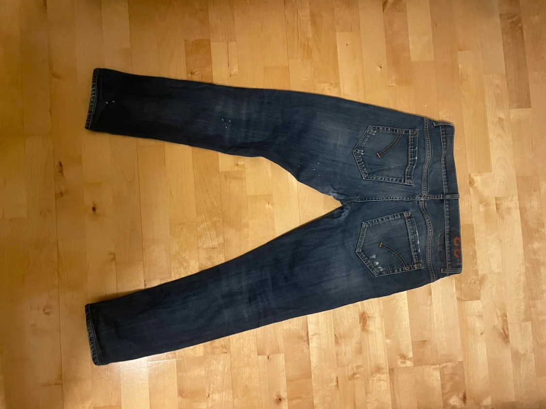 Mörkblå DONDUP jeans med raka ben - 1