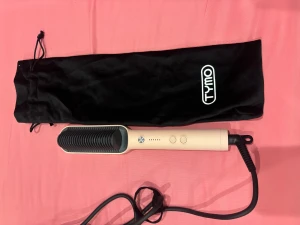 Plattborste TYMO - Kostar 665kr. TYMO RING Glättborste Plattborste - Keramisk Plattång Hårstraightener och Hårborste 2 i 1, Elektrisk Brännskydds-Rätningsborste Kam för Håret, 25s Snabb Uppvärmning, 5 Temperatursinställningar, Rosa