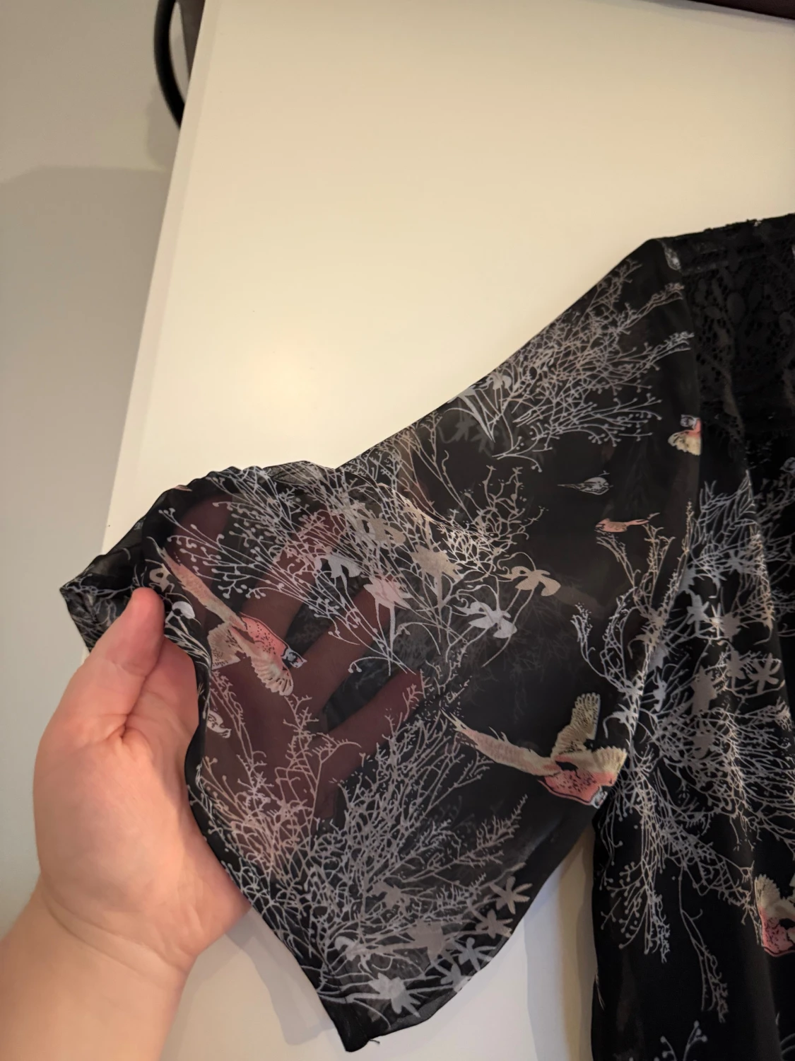 Svart långklänning med spets från Cream - 6