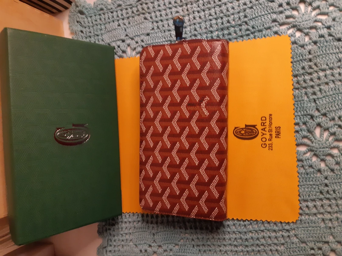 Brun Goyard plånbok med mönster - 1