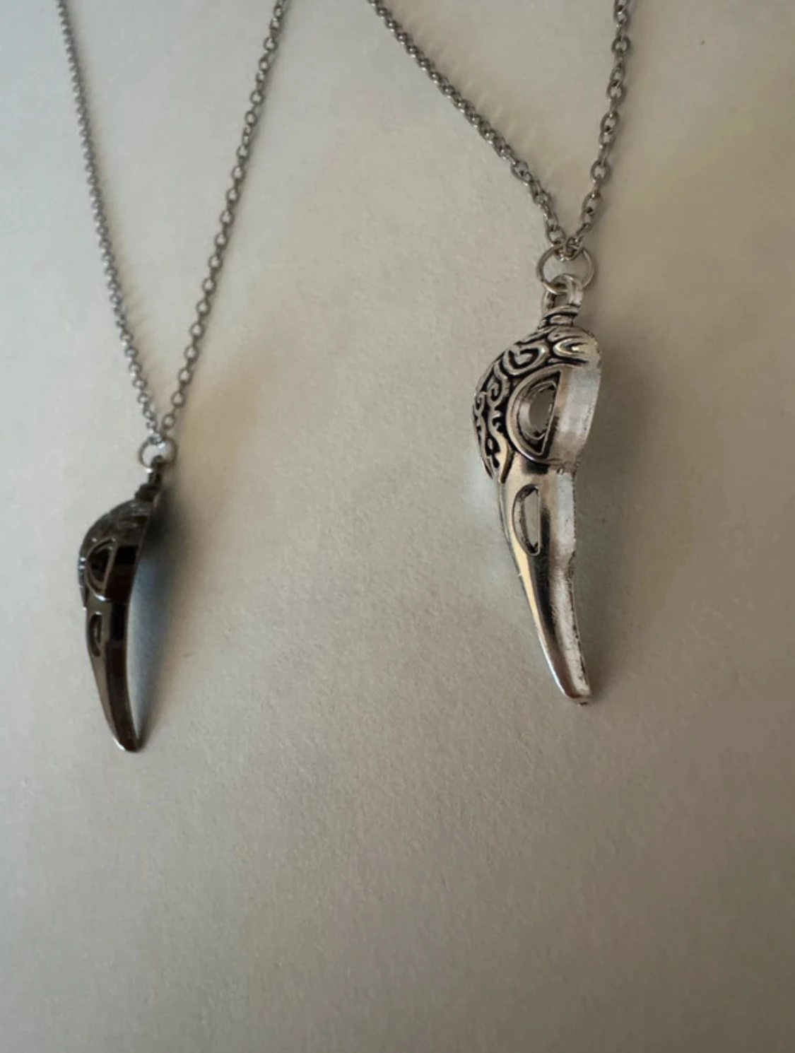 Silverhalsband x2 döskallar - 2